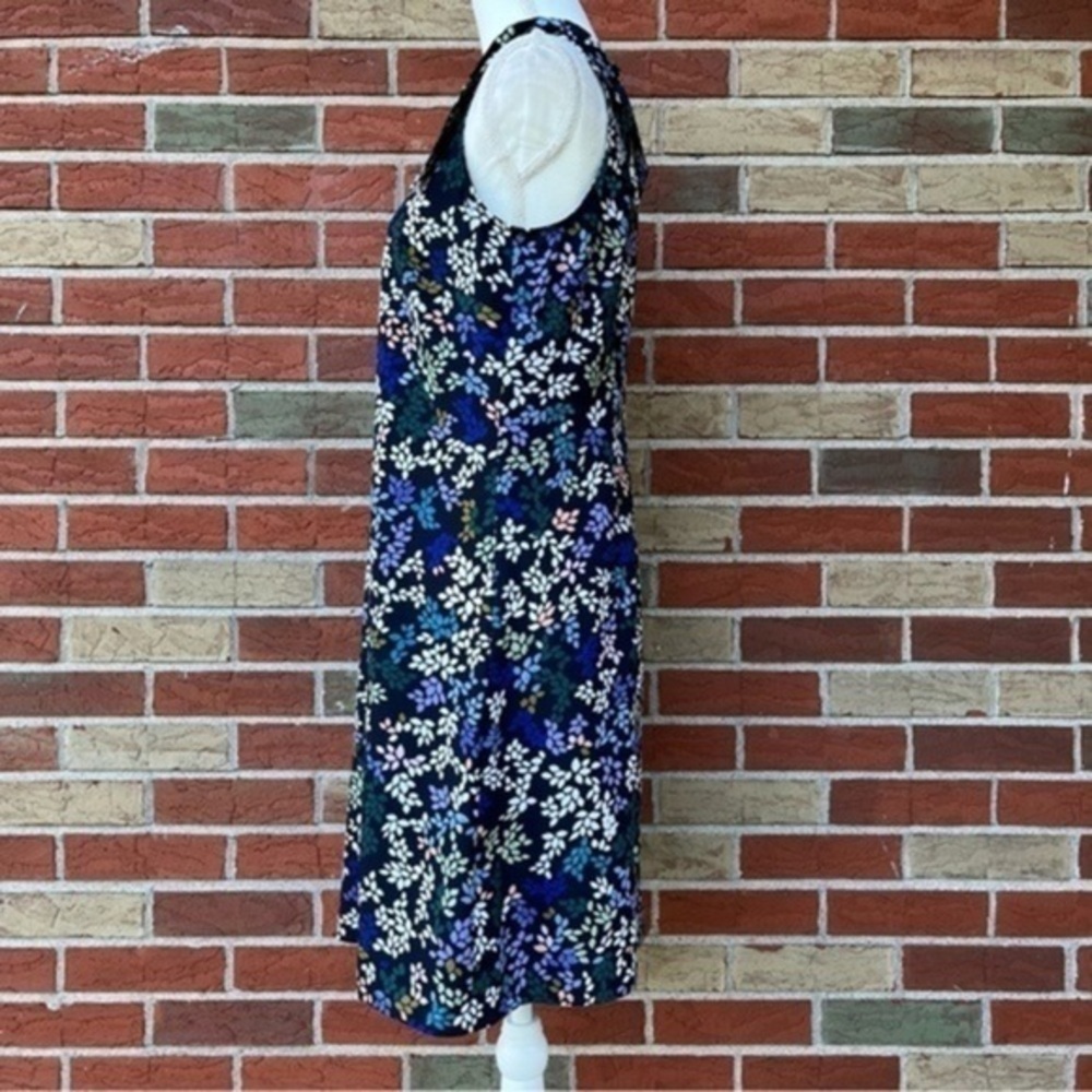 CAbi Cinco Floral Print Blue Multicolor Shift Dress 👗 - Picture 4 of 9